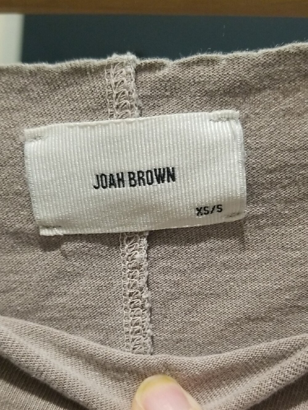 Joah Brown Taupe Cropped Tee - Picture 2 of 5